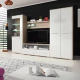 Mobila living, stejar sonoma / alb mat, FREDO